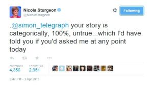Nicola Sturgeon Telegraph Tweet